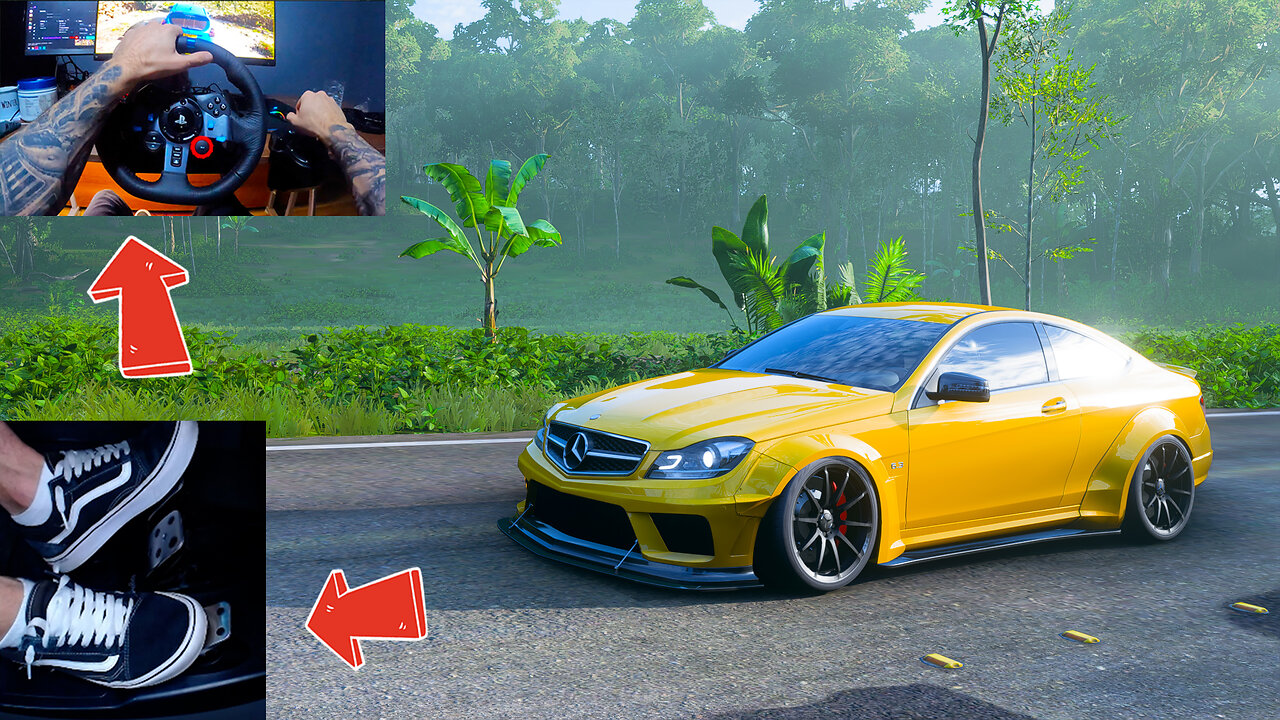 Drifting BIG AMG BENZ SteeringWheel + Handbrake