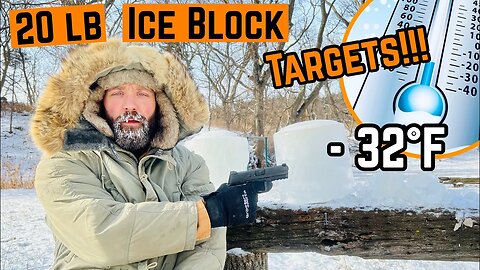 Ice BLOCK TARGETS In SUB-ZERO Temps!!!