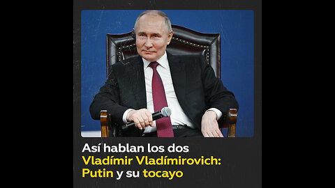 Putin conoce a su tocayo en una universidad china