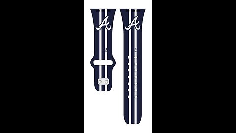 GAME TIME Atlanta Braves Silicone Sport Watch Band Compatible with Apple Watch (384041mm Navy...