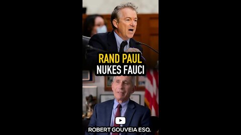 Sen. Rand Paul Nukes Fauci with 2004 Statement #shorts