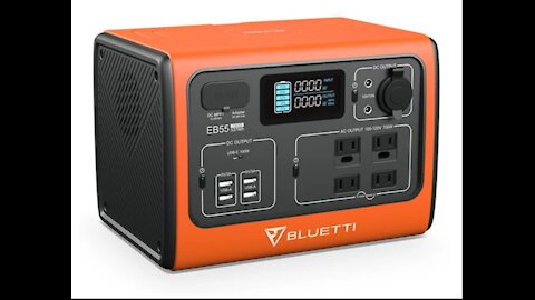 BLUETTI EB55 Portable Power Station 700W/537Wh Solar Generator - Orange