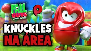 Live de Fall Guys - Knuckles na área.