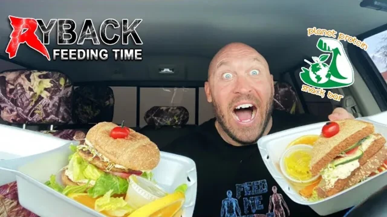 Planet Protein Vegan Burger and Sandwich Mukbang Review Ryback Feeding Time