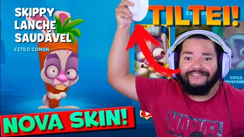 VIROU COMIDA! SKIPPY GANHOU NOVA SKIN | TILTEI E QUASE QUEBREI TUDO! ZOOBA: Jogo de Batalha Animal