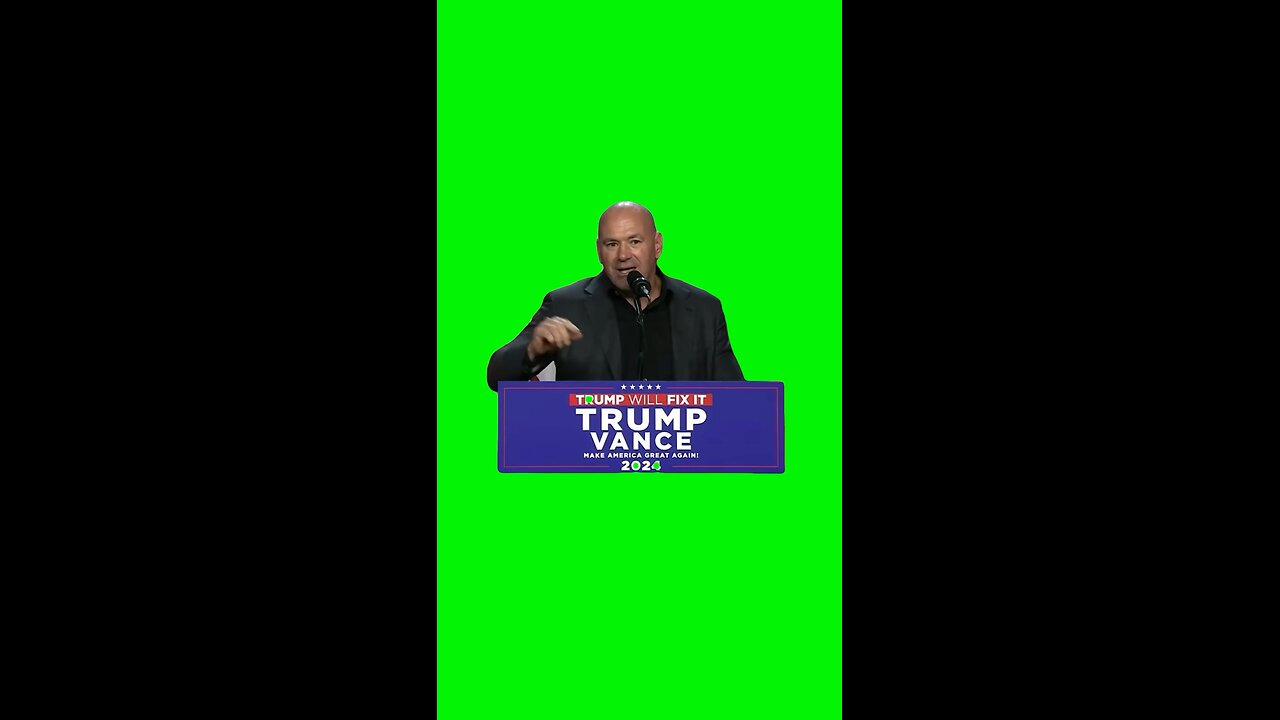 Dana White Trump Victory Speech | Green Screen