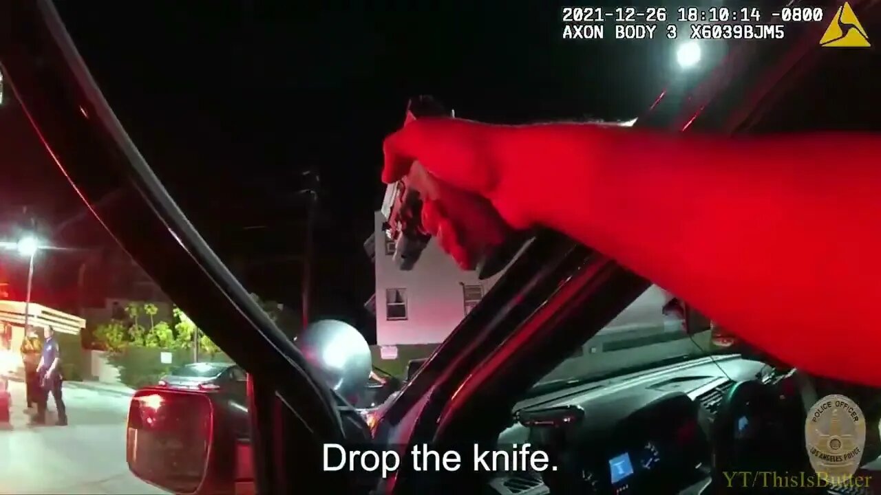 Bloody man armed with a knife is fatally shot by LAPD officers