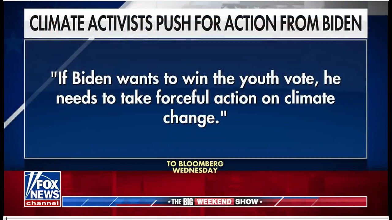 Biden focusing in on declaring a 'climate emergency' to gain youth vote
