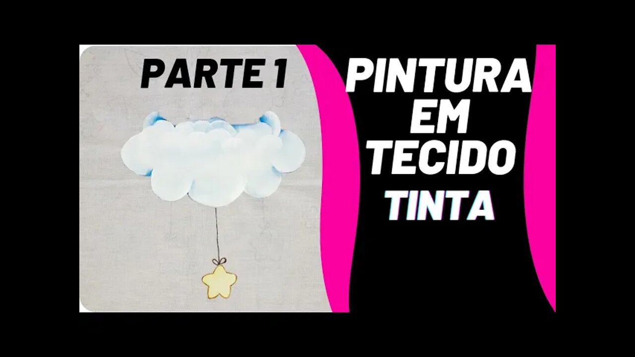 Como pintar Nuvem e Estrela Pintura Em Tecido