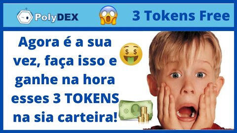 PolyDex- Ganhe 3 tokens Free na hora em sua carteira, é bem simples, afinal de graça é mais gostoso!