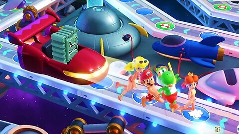 Daisy Peach Yoshi Mario Space Land Full game & all minigames Super Mario party superstars games