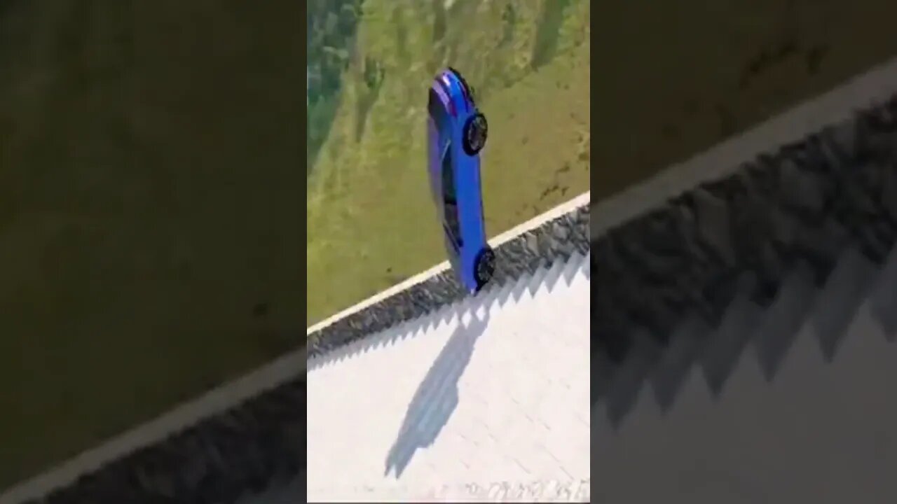 car down stairs #cars #carvsspeedbumps #carvspothole #carpolice #carsvschains #games