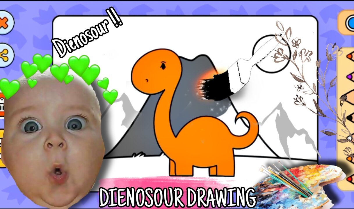 How to draw a JUMPEE DIENOSOUR| easy step by step dienosour drawing with mobile