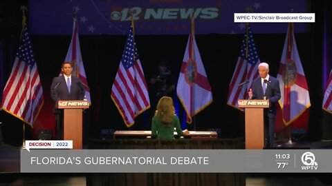 Gov. Ron DeSantis, Charlie Crist debate in Fort Pierce