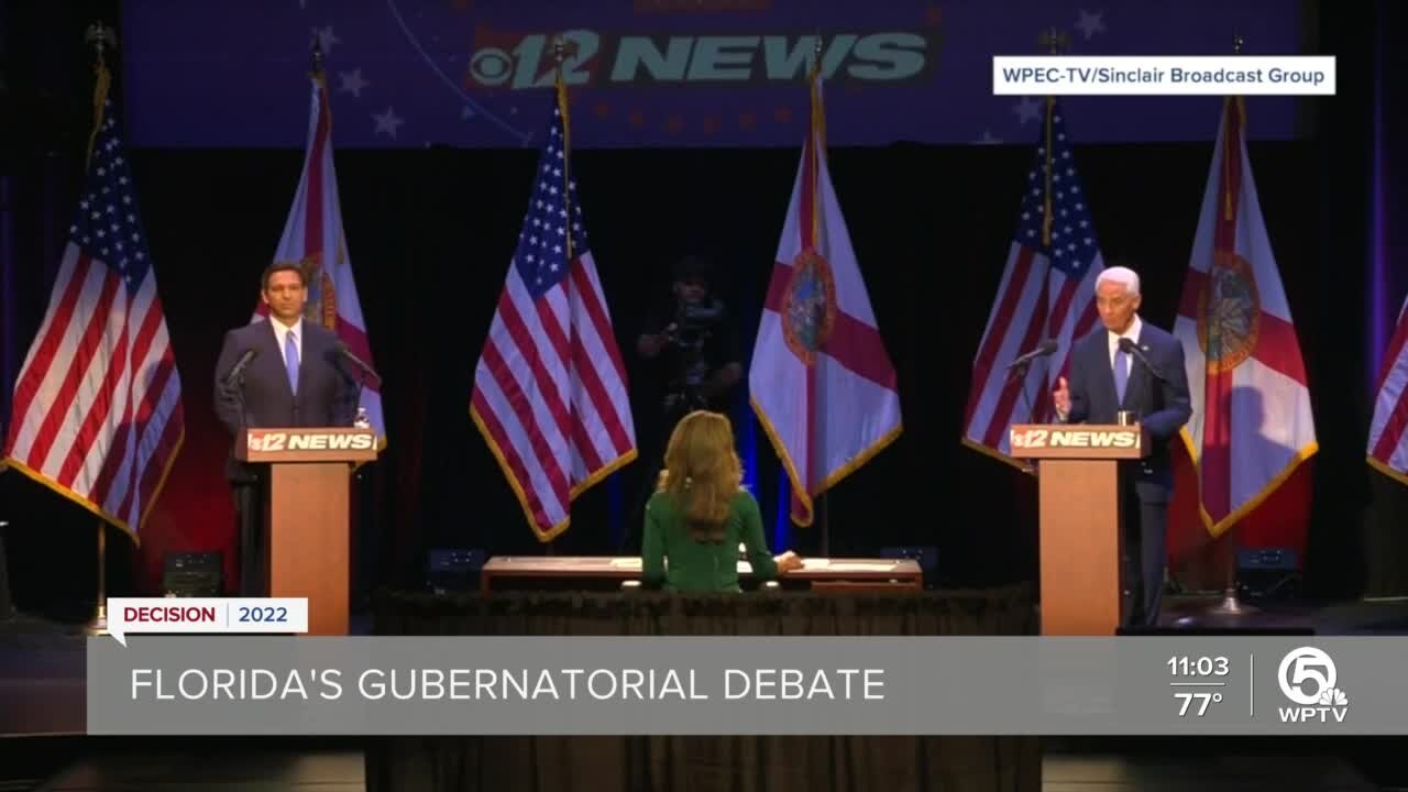 Gov. Ron DeSantis, Charlie Crist debate in Fort Pierce