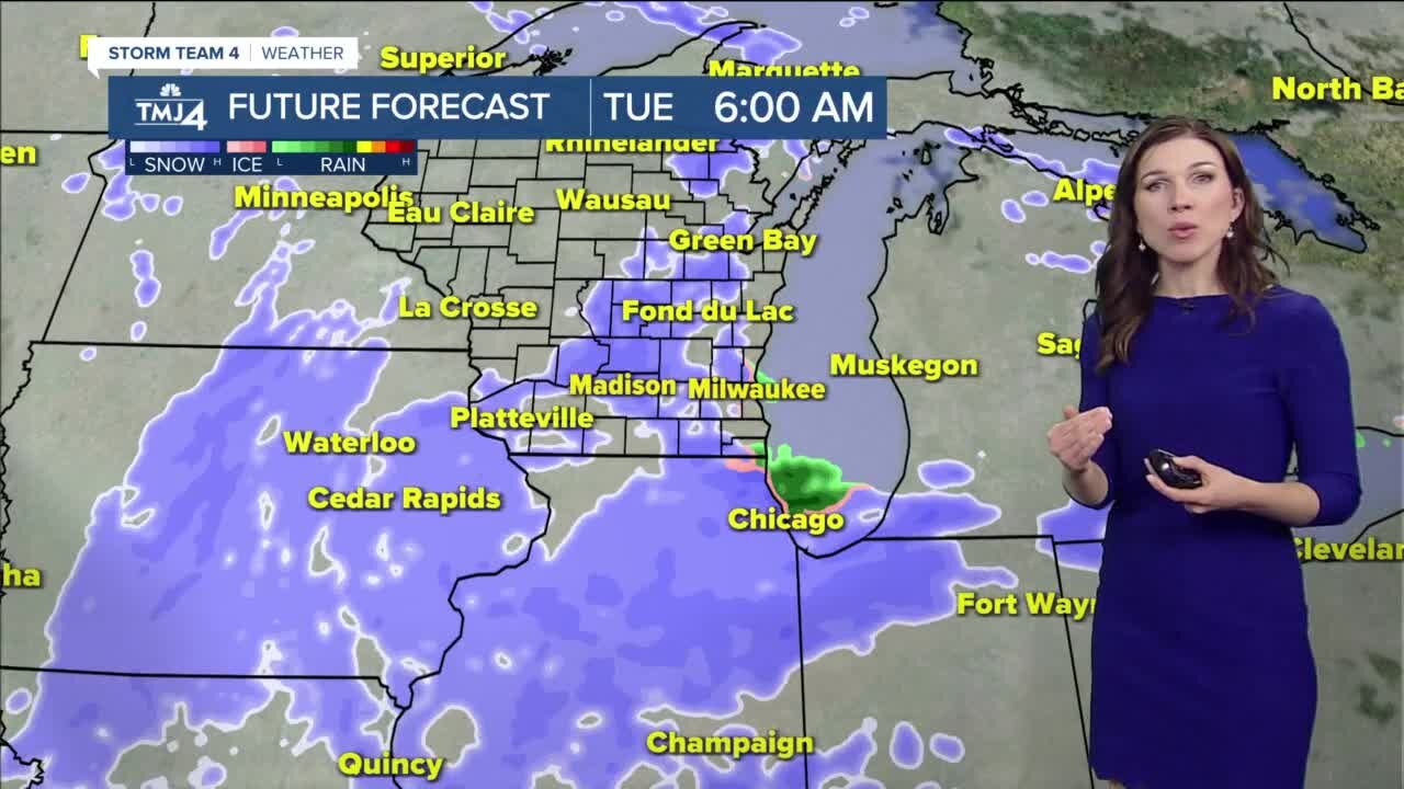 Cloudy Monday ahead of accumulating snow