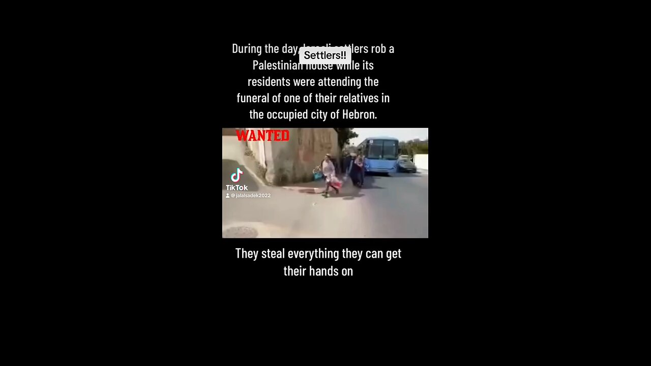 Thieving Zionist settlers