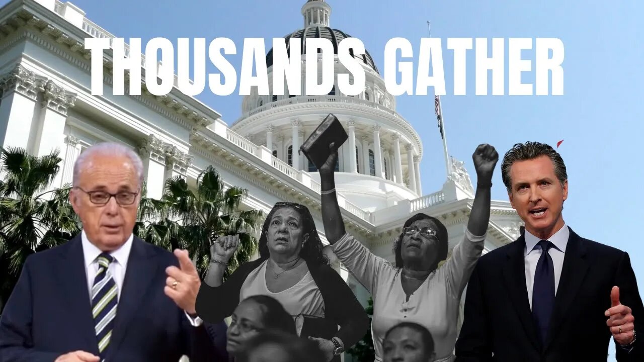 Thousands Gather At California's Capitol In Protest of Governor Newsom's Worship Ban