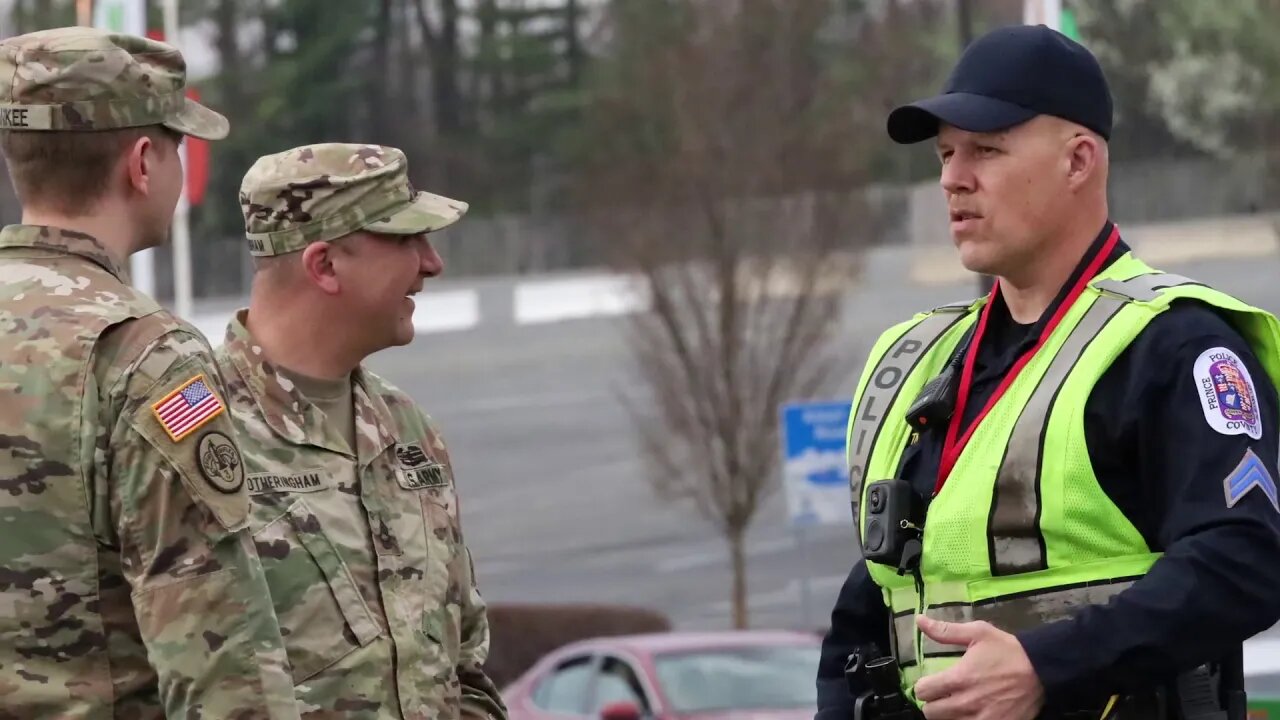 Maryland Army National Guard Setup Tents for Possible Testing Area