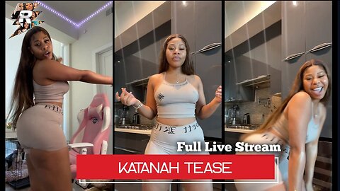 Katanah Tease Twerking in booty shorts