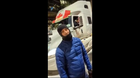 Frustrated Canadian Tries To Get Truckers To Leave, Instead Gets Asked To Join