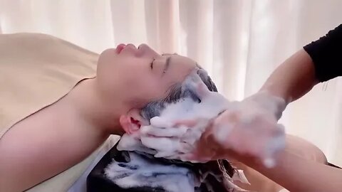 ASMR head wash and massage