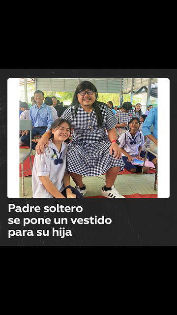 Padre soltero se pone un vestido y una peluca para el Día de la Madre