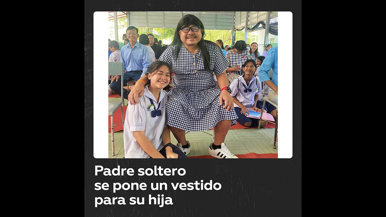 Padre soltero se pone un vestido y una peluca para el Día de la Madre