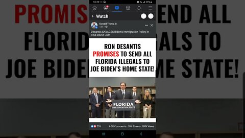 Florida Governor DeSantis. I will ship Illegals from my State to Joe Bidens State.