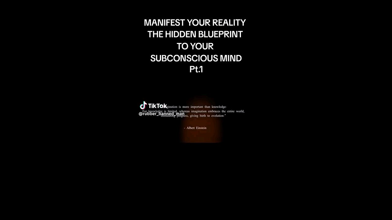 Manifest your reality the hidden blueprint to your subconscious mind. Part 1