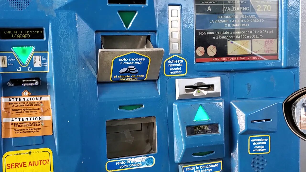 How to use the toll machine in Italy