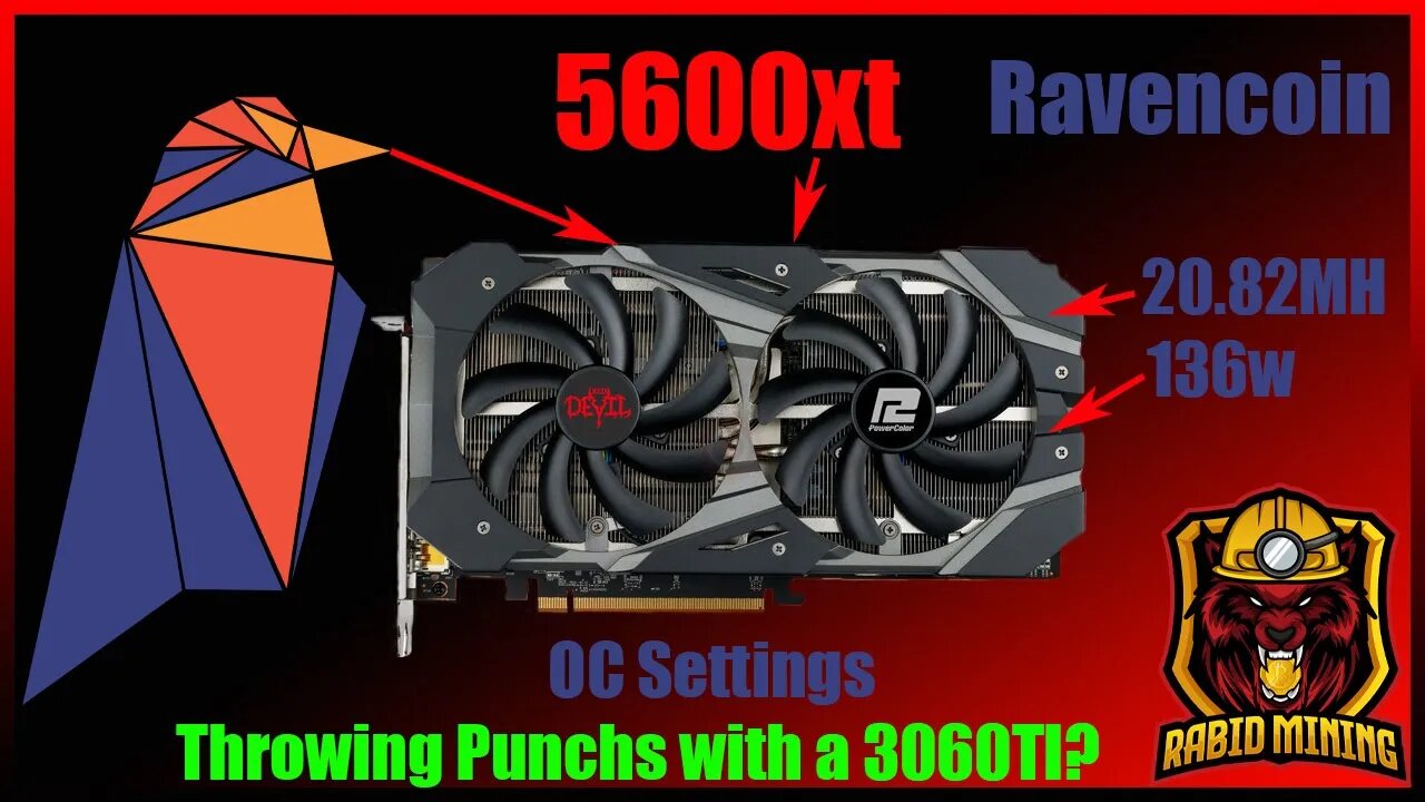 5600xt Ravencoin OC Settings And Efficency Test