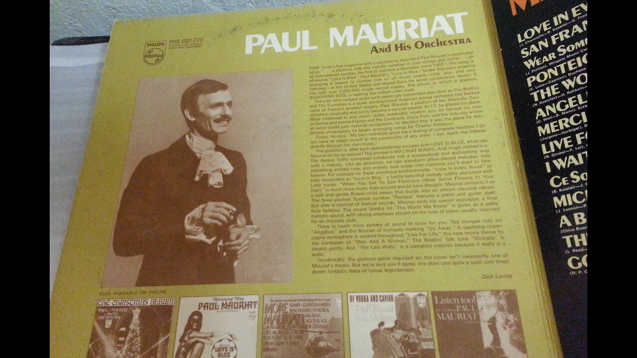 Paul Mauriat And His Orchestra- Mauriat Magic Philips Release LP