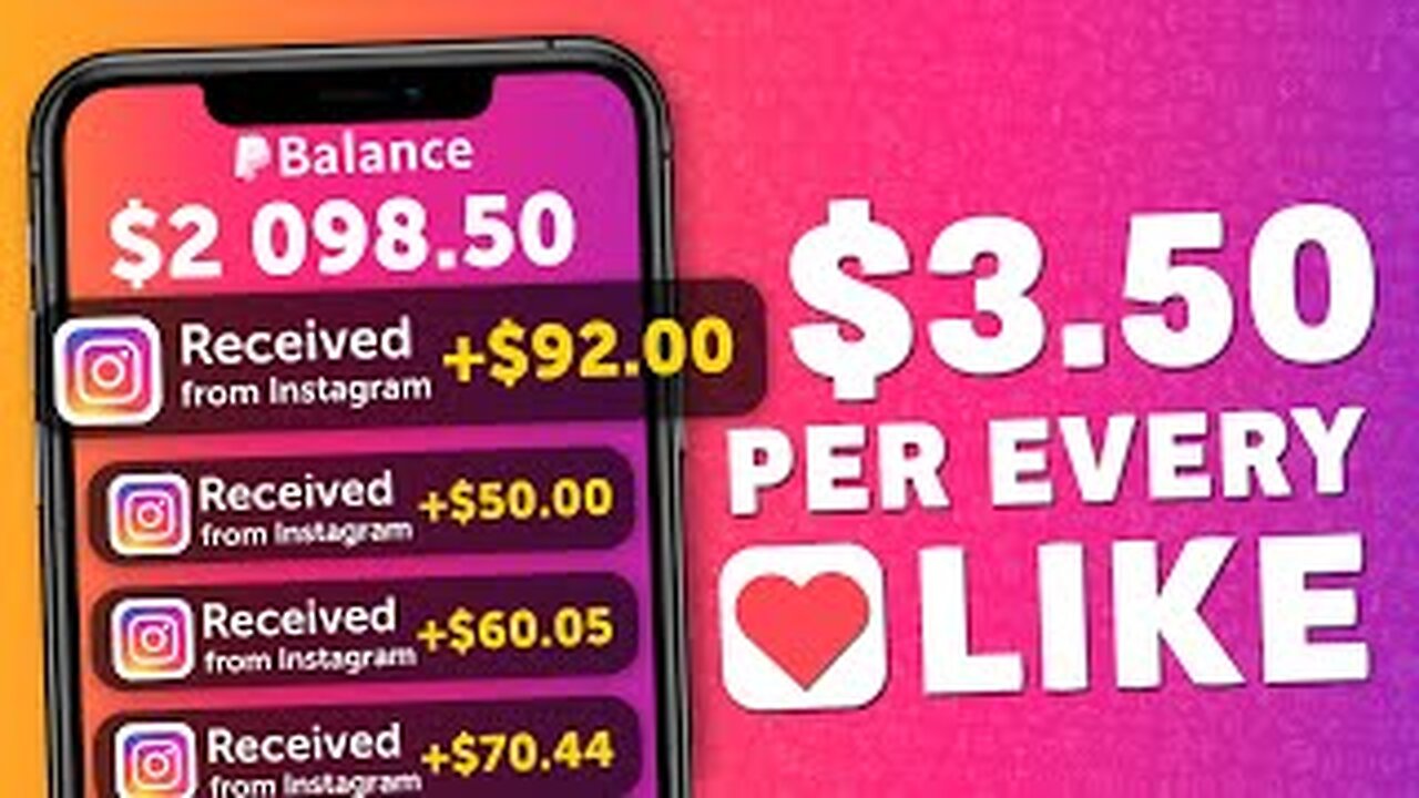 EARN $470 By Liking Instagram Photos - Make Money Online