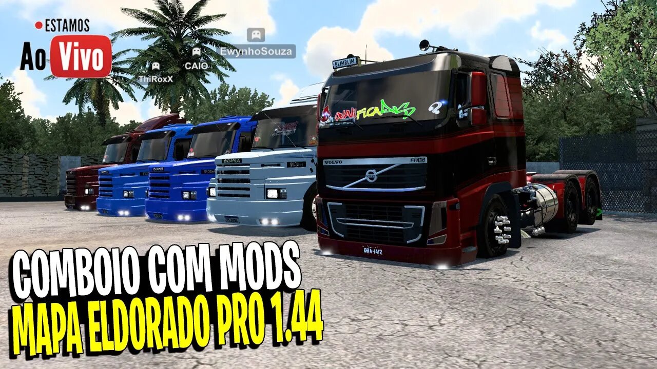 🔴 LIVE - ETS2 COMBOIO COM MODS BRASILEIROS MAPA ELDORADO PRO EURO TRUCK SIMULATOR 2 1.44 ETS2