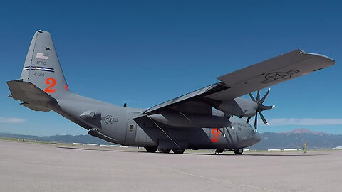 Aerial Firefighting MAFFS-equipped C-130H Starts Engines, Taxis and Departs