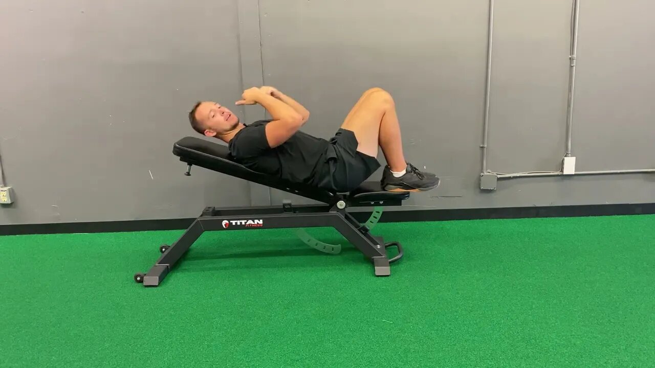 Incline bench crunch