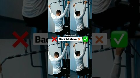 Back Exercises Mistake ❌ #shorts #workout #workoutmistakes #sammizwall