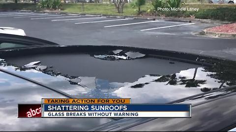 What causes sunroofs to shatter