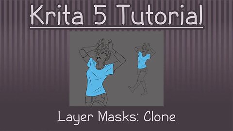 Krita 5.1 Tutorial: Layer Masks - Clone Mask