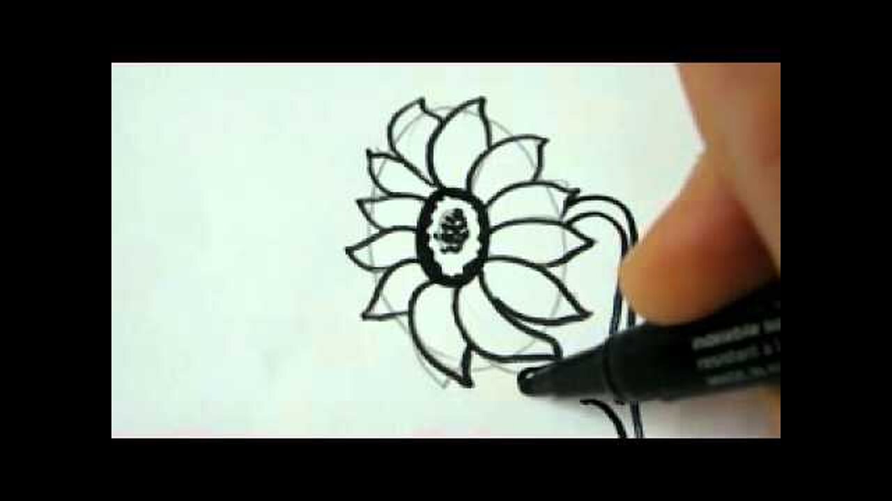 Amazing !!! How To Draw A Flower - Sunflower