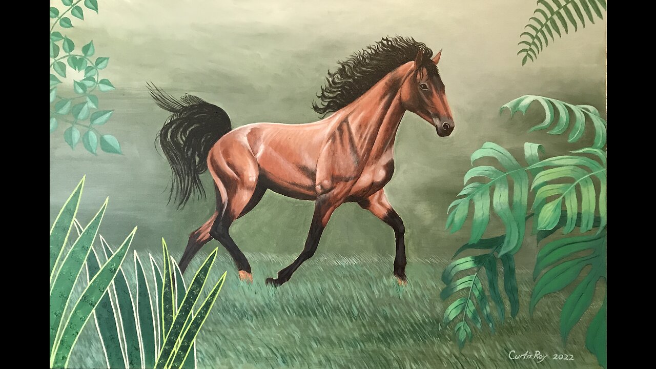 "RUNNING FREE" Original Painting by Curtis Roy