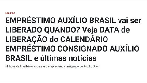 EMPRÉSTIMO AUXÍLIO BRASIL entenda como funciona e como ter o dinheiro