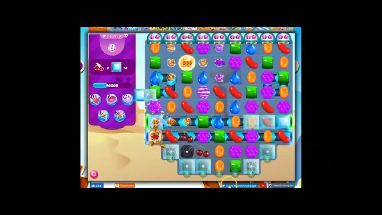 Candy Crush Level 6113 Talkthrough, 20 Moves 0 Boosters