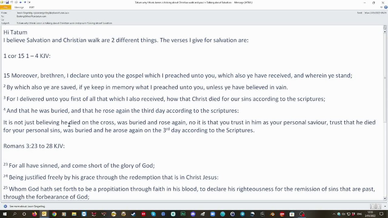 Paul was talking about salvation and James was talking about christian walk