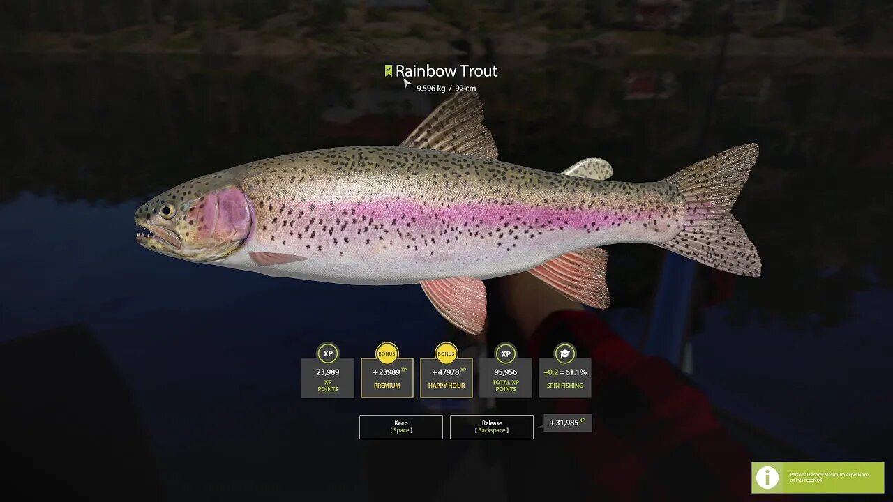 Russian Fishing 4 Kuori lake Rainbow Trout 9 . 596 Kg