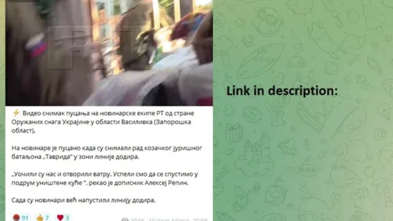 Video footage of the shooting on RT journalist crews by the Armed Forces of Ukraine