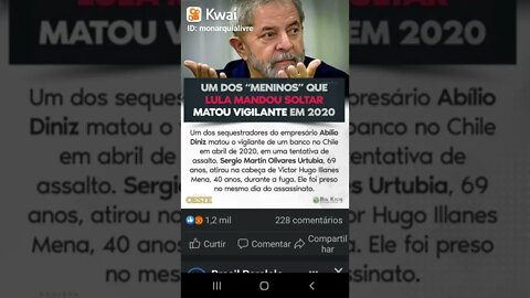 Revista Oeste: Um dos "meninos" que lula mandou soltar matou vigilante em 2020