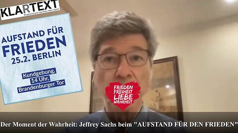 Der Moment der Wahrheit: Jeffrey Sachs ruft zum "Aufstand für Frieden" auf (deutsche Synchro)