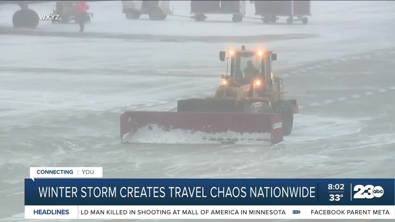 Winter storms causes travel issues nationwide